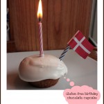 Birthday chocolate cupcake