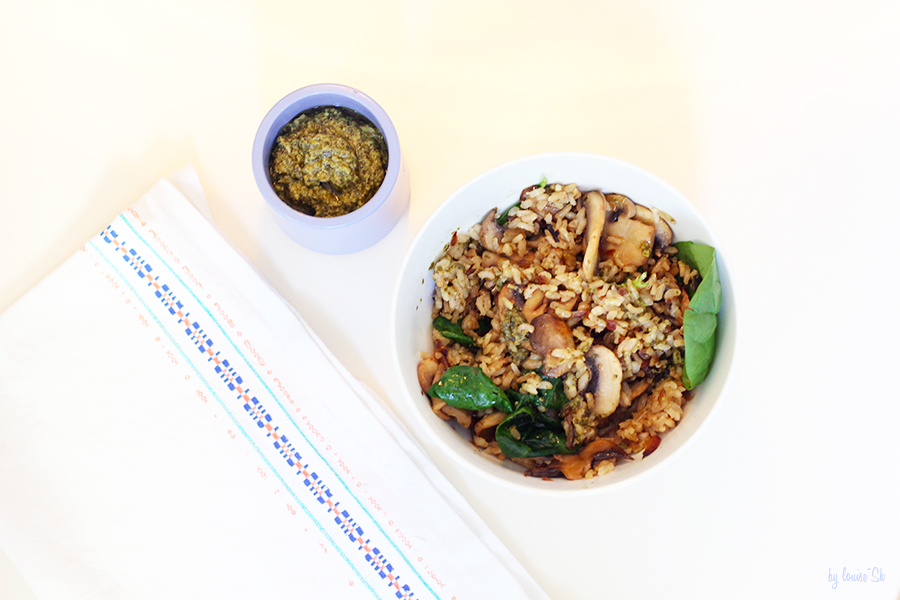 mushroomricepestosansglutenfree3bylouisesk